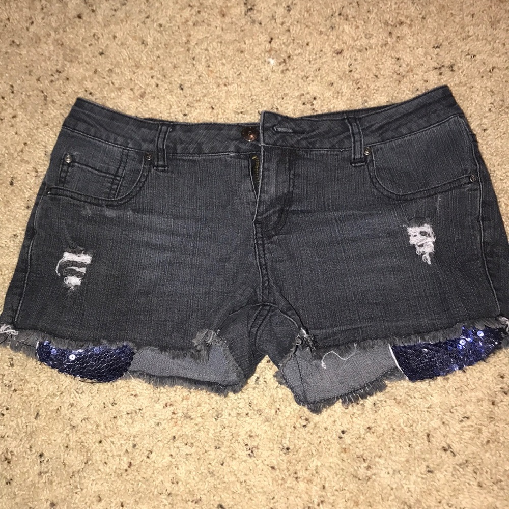 Blue jean shorts